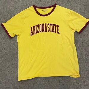 Arizona State University Sun Devils Yellow Ringer T-Shirt